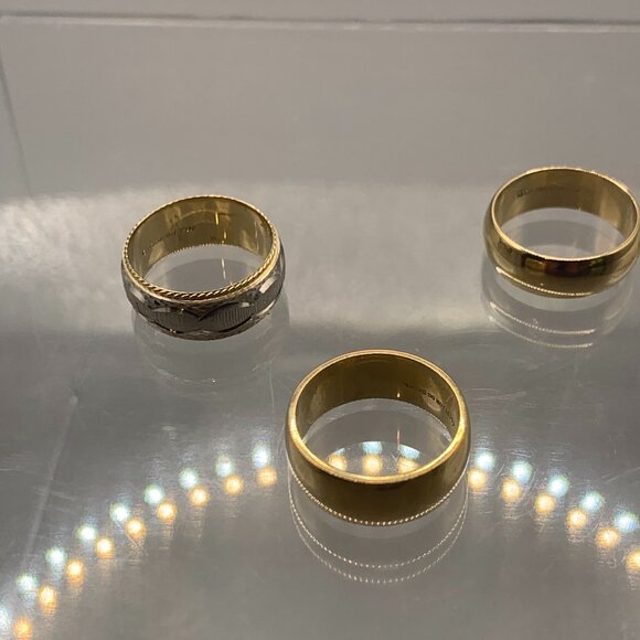 3ct Vintage Salesman Sample Brass MEN SIZE 6.25 Rings SELLING AS IS - Picture 1 of 5